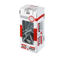 Дюбель-гвоздь 6х40 пот. манжета (полипропилен) (50 шт) - коробка с окном ( 0,193 кг)  112710  Tech-KREP