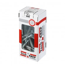 Дюбель-гвоздь 6х40 пот. манжета (полипропилен) (50 шт) - коробка с окном ( 0,193 кг)  112710  Tech-KREP