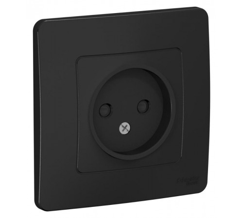 Blanca Антрацит С/У Розетка без заземления со шторками, 16А, 250В  BLNRS000116  SE