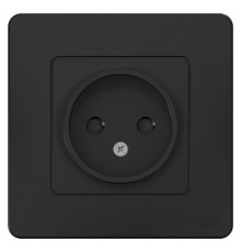 Blanca Антрацит С/У Розетка без заземления со шторками, 16А, 250В  BLNRS000116  SE