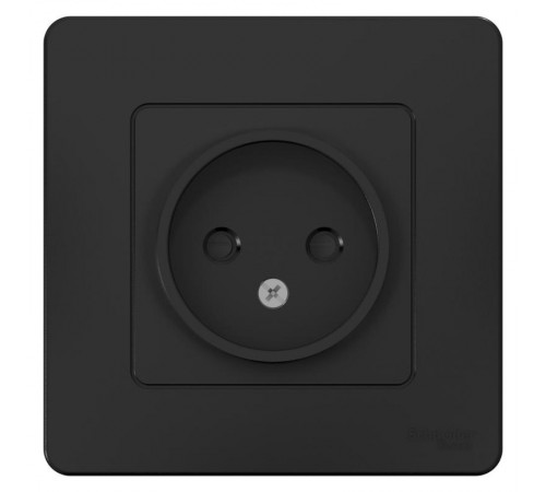 Blanca Антрацит С/У Розетка без заземления со шторками, 16А, 250В  BLNRS000116  SE