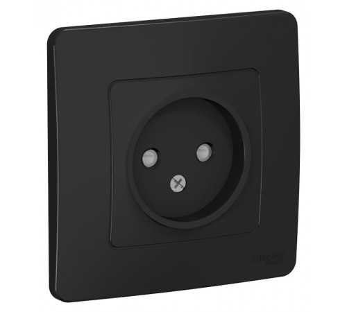 Blanca Антрацит С/У Розетка без заземления со шторками, 16А, 250В  BLNRS000116  SE