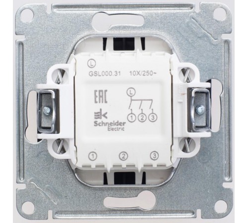 Glossa Шоколад Выключатель 3-клавишный сх.3, 10AX  GSL000831  SE