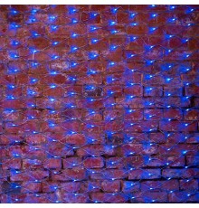 Гирлянда "Сеть" 2х1,5м, свечение с динамикой, прозрачный ПВХ, 288 LED, 230 В, цвет: Синий  215-043  NEON-NIGHT