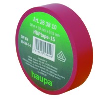 Изолента ПВХ, цвет красный, шир. 19 мм, длина 20 м, d 74 мм  263852  Haupa