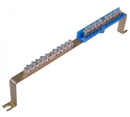 Скоба 150._N_10 х _PE_12 Шина "N"+"PЕ" на 10+12 присоединений 150А на скобе  Скоба 150._N_10 х _PE_12  HEGEL