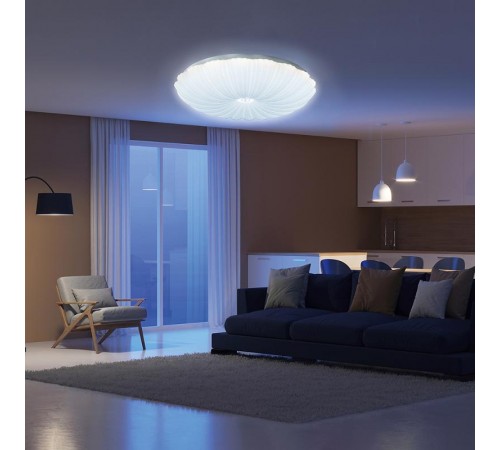 Светильник светодиодный декоративный бытовой накл. с пультом AL4051 тарелка 72W 3000К-6000K белый  41236  Feron