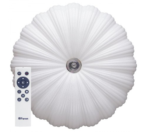 Светильник светодиодный декоративный бытовой накл. с пультом AL4051 тарелка 72W 3000К-6000K белый  41236  Feron
