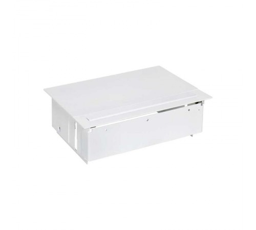 Simon S400 Врезной розеточный блок с крышкой и мет. вводом, 3x2P+E, 1 пустое отверстие, белый, Simon 400  45403000-130  Simon