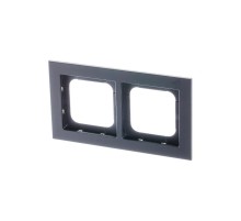 Рамка 2-постовая, Axcent, металл, матовый черный  2CKA001754A4709  ABB