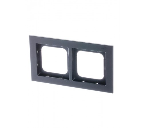 Рамка 2-постовая, Axcent, металл, матовый черный  2CKA001754A4709  ABB