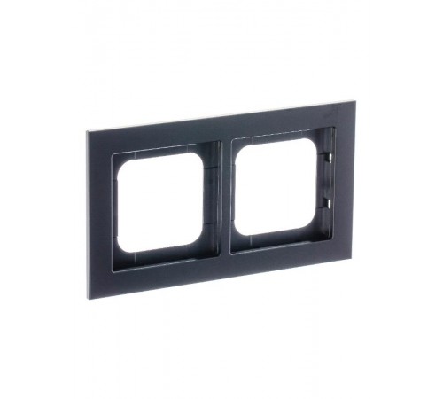 Рамка 2-постовая, Axcent, металл, матовый черный  2CKA001754A4709  ABB
