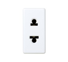 Simon 27 Розетка двухполюсная б/з, евро-американский стандарт, 16А 250В, S27, белый  27438-34  Simon