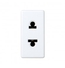 Simon 27 Розетка двухполюсная б/з, евро-американский стандарт, 16А 250В, S27, белый  27438-34  Simon