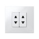Simon 27 Розетка двухполюсная б/з, евро-американский стандарт, 16А 250В, S27, белый  27438-34  Simon