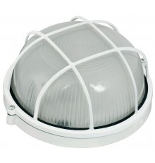 Светильник для ЖКХ НПП 1302 60Вт Е27 IP54 белый/круг с реш.  LNPP0-1302-1-060-K01  IEK