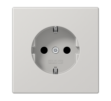 Штепсельная розетка SCHUKO 16А / 250В с защитными шторками, пружинные зажимы; дюропласт; светло-серый; LS990  LS1520KILG  Jung