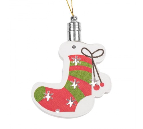 Фигурка подвесная "Новогодний носок" RGB 8*6 см  501-099  NEON-NIGHT