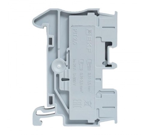 Клеммная колодка пружинная 2,5 Push-in серая PIT-2,5  EKF