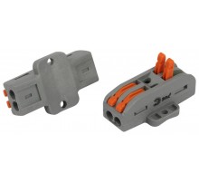 Клемма  NO-225-398 проходная с монтажной площадкой 222-2412Р с рычагами 2 полюса 0.08-2.5/4 мм2 (упаковка 20 шт.)  Б0067893  ЭРА