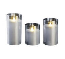 Свечи светодиодные декоративные CL7-SET3-sr (компл. 3-х свечей, серебр.)  5018792  ФАZА