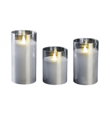 Свечи светодиодные декоративные CL7-SET3-sr (компл. 3-х свечей, серебр.)  5018792  ФАZА