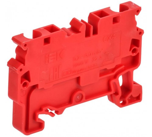 ARMAFIX Клемма пруж. CX4 проходн. красная  AF-CT40-00-K04-004  IEK
