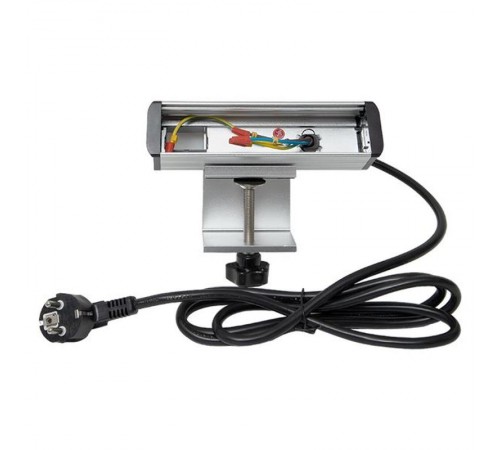 Встраиваемый настольный розеточный блок для крепления к столу, 8 модулей, C-Line, металлик  cl-vnbco-8-s  EKF