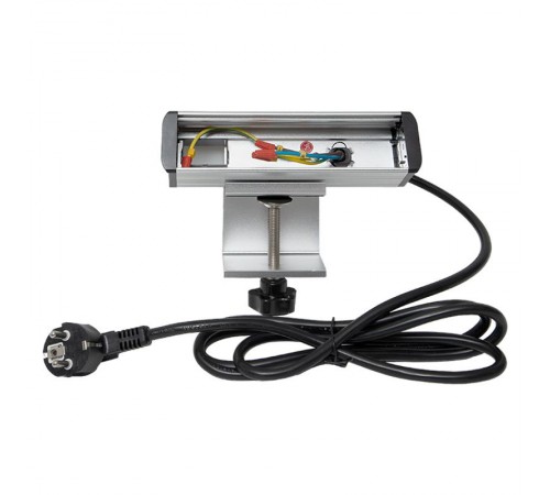 Встраиваемый настольный розеточный блок для крепления к столу, 8 модулей, C-Line, металлик  cl-vnbco-8-s  EKF