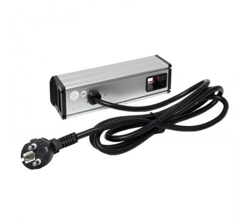 Встраиваемый настольный розеточный блок для крепления к столу, 8 модулей, C-Line, металлик  cl-vnbco-8-s  EKF