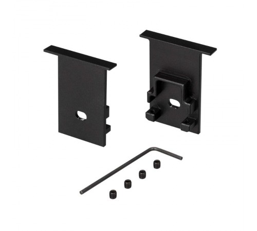 Заглушка SL-COMFORT-2542-F BLACK c отверстием (arlight, Металл)  031783  Arlight