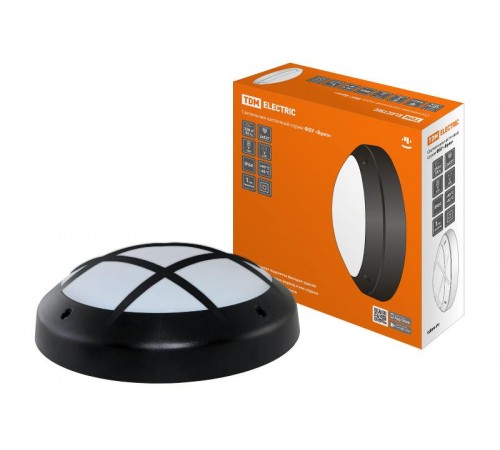 Светильник уличный настенный ФБУ 05-2х20-014 "Бриз 2" черный с решеткой IP64  SQ0328-0312  TDM