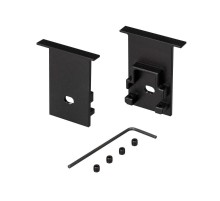 Заглушка SL-COMFORT-2542-F BLACK c отверстием (arlight, Металл)  031783  Arlight