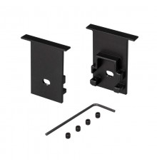 Заглушка SL-COMFORT-2542-F BLACK c отверстием (arlight, Металл)  031783  Arlight