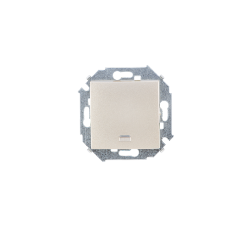 Simon 15 Шампань Выключатель 1-кл с подсветкой, 16А 250В, винт. зажим  1591104-034  Simon