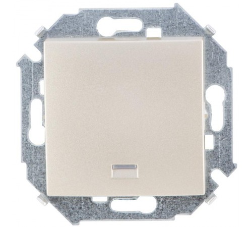 Simon 15 Шампань Выключатель 1-кл с подсветкой, 16А 250В, винт. зажим  1591104-034  Simon