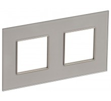 SKANDY Рамка 2-местная SK-F22Sh стекло шампань   SK-M22-G-K37  IEK