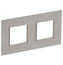 SKANDY Рамка 2-местная SK-F22Sh стекло шампань   SK-M22-G-K37  IEK