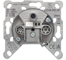 Розетка оконечная для спутникового, эфирного и кабельного вещания  EDA302F  Jung