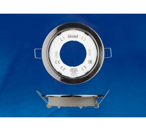 Светильник встраиваемый точечный под лампу GX53 ультратонкий GX53/H2 BLACK CHROME 10 PROM упак 10 шт, черный хром  UL-00005055  Uniel