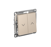 AtlasDesign Песочный Выключатель 2-клавишный Жалюзи, 10А, механизм  ATN001219  SE