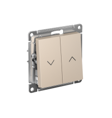 AtlasDesign Песочный Выключатель 2-клавишный Жалюзи, 10А, механизм  ATN001219  SE