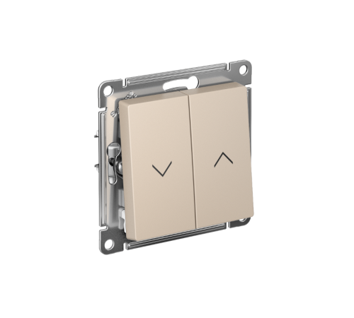 AtlasDesign Песочный Выключатель 2-клавишный Жалюзи, 10А, механизм  ATN001219  SE