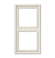 Рамка для вертикальной и горизонтальной установки, 2 поста; дюропласт; слоновая кость; LS990  LS982W  Jung