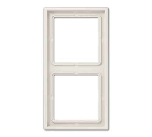 Рамка для вертикальной и горизонтальной установки, 2 поста; дюропласт; слоновая кость; LS990  LS982W  Jung