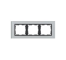 Simon 82 Рамка декоративная, 3 поста, S82 Nature, Стекло, серый-графит  82837-35  Simon