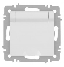 Розетка Intro Accent 6-203-01М 2P+E Schuko с крышкой, 16А-250В, IP20, СУ, белый матовый  Б0063713  Intro