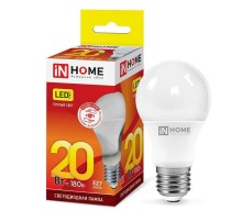 Лампа светодиодная LED-A60-VC 20Вт 230В Е27 3000К 1800Лм  4690612020297  IN HOME