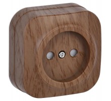 РСш20-2-ХД Розет. 1-ая без з/к с з/ш о/у 10А GLORY дуб  ERH13-K24-10  IEK