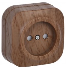 РСш20-2-ХД Розет. 1-ая без з/к с з/ш о/у 10А GLORY дуб  ERH13-K24-10  IEK